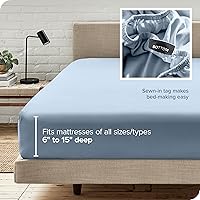 Vista 35 de Bare Home - Sábana bajera de microfibra 1800 muy suave y duradera, para colchones altos tamaño individual, color gris pardo