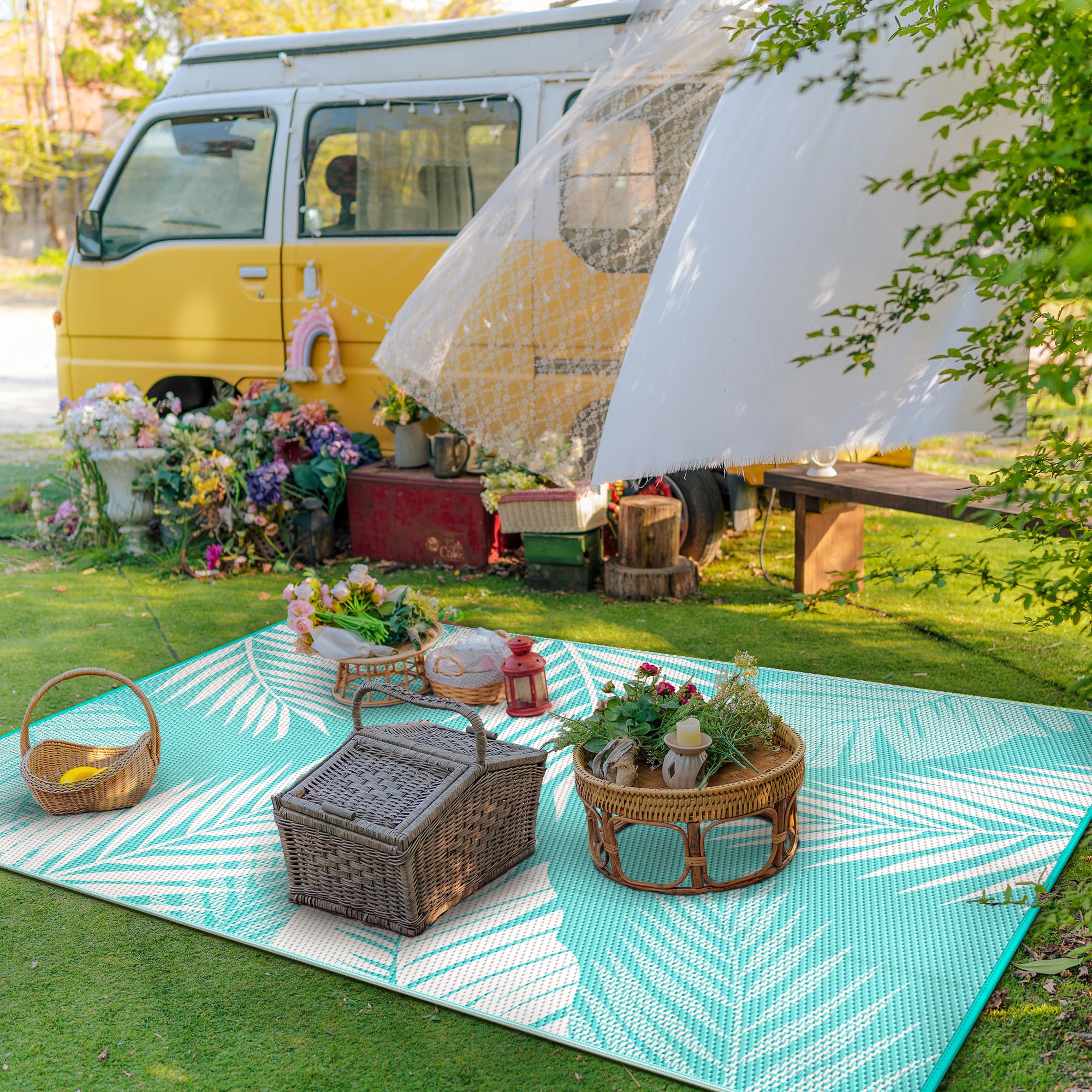 Amazon.com: GENIMO Outdoor Rug 5' x 8' Waterproof for Patios