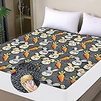 Vista 20 de Protector de colchón tamaño individual, impermeable, transpirable, con bolsillo profundo de hasta 18 pulgadas, lavable a máquina, sin ruido