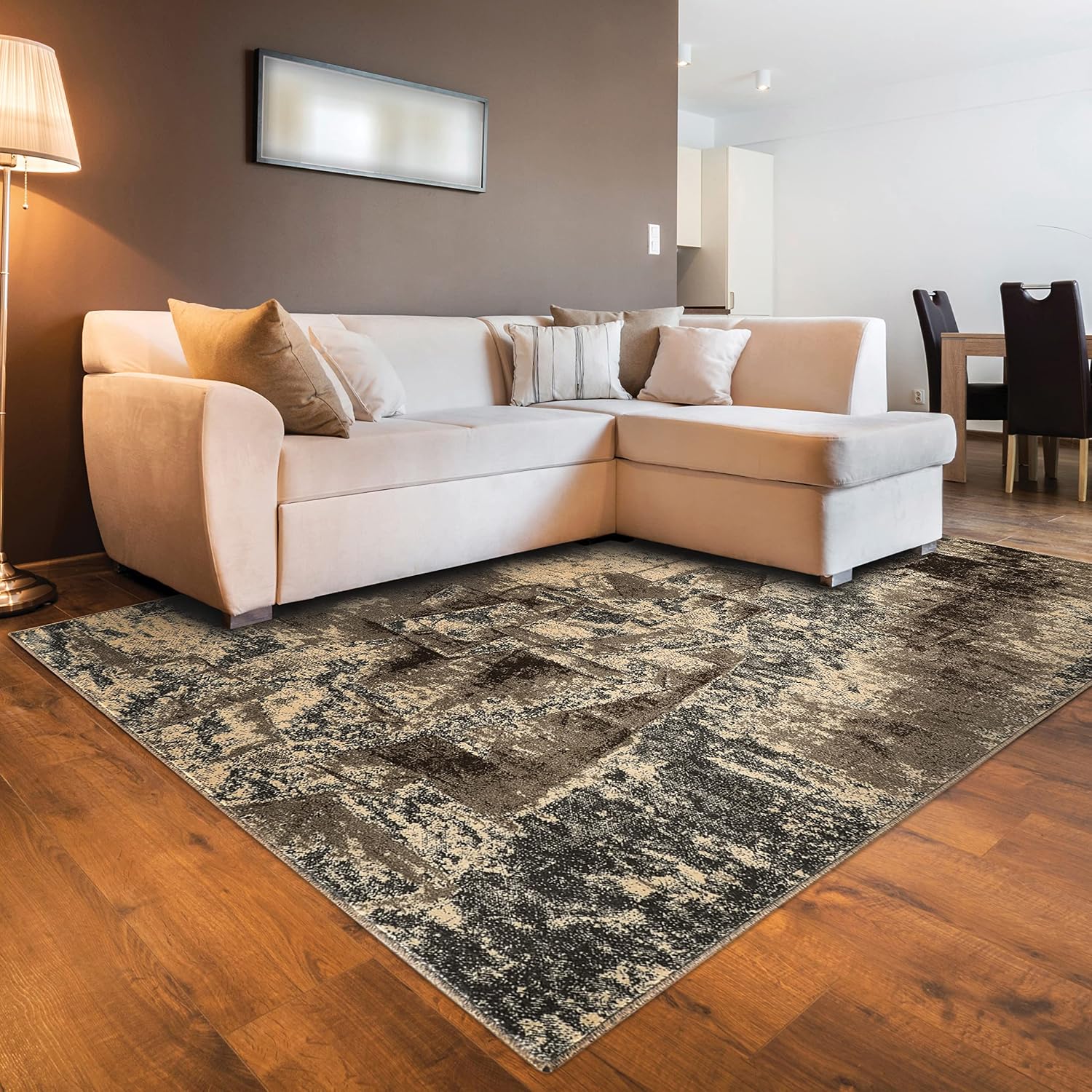 Linon RUGMR1581 Masters Collection Masters MR15 Man Gray/Taupe,Gray,8'x10'3