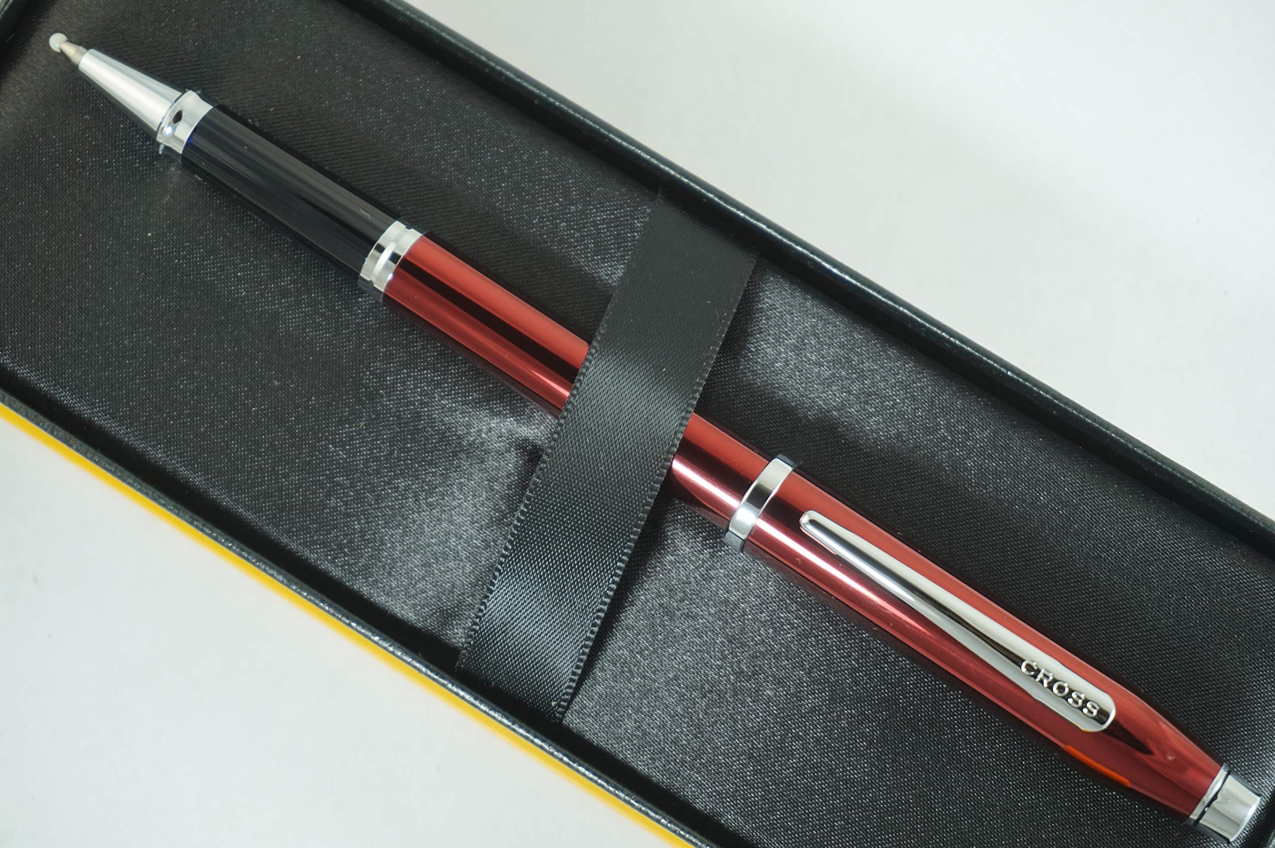 Cross Century II Limited Series - Bolígrafo roller de tinta de gel selectip color rojo rubí metálico perlado