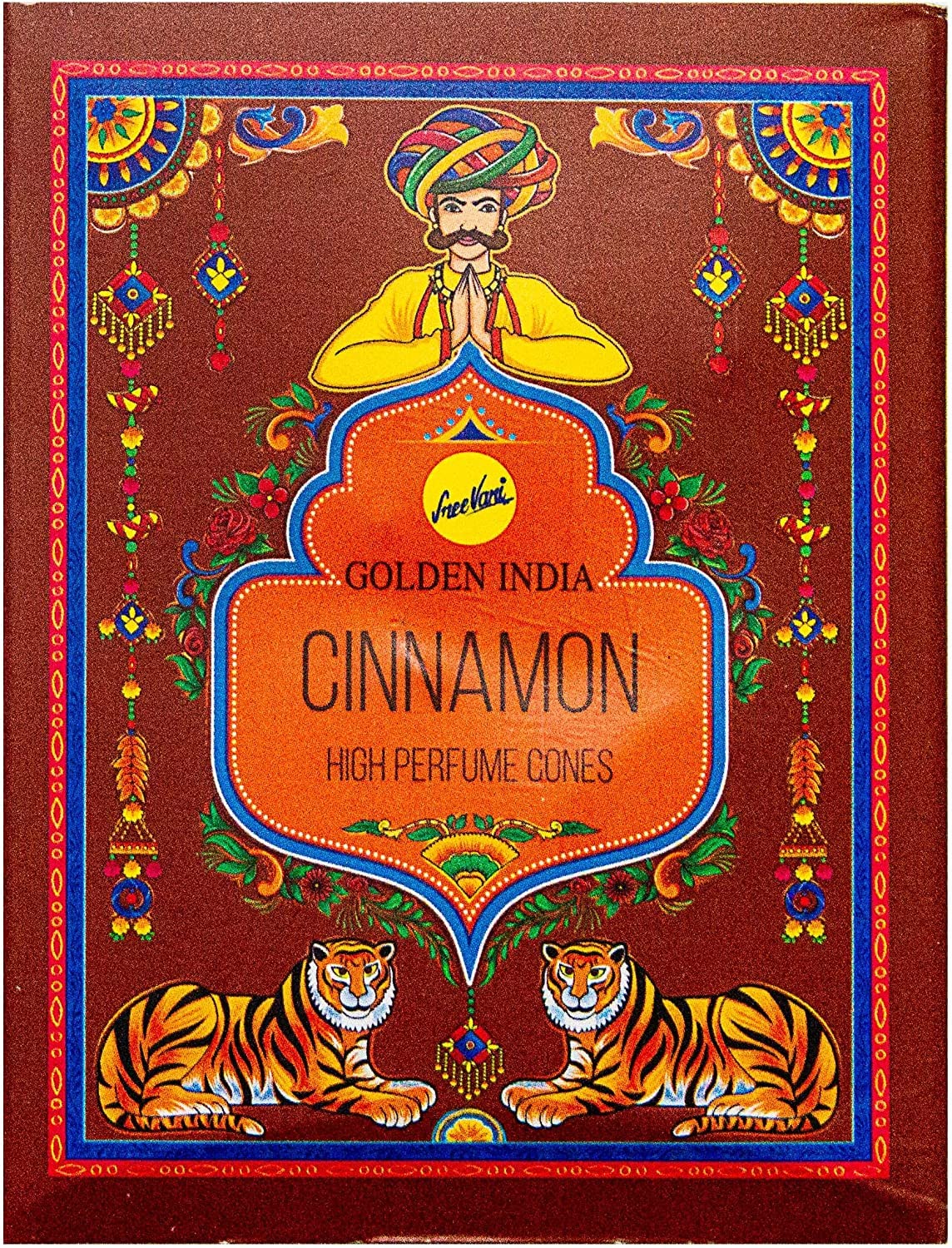Sree Vani Girls Golden India Cinnamon High Perfume Backflow Incense Cones