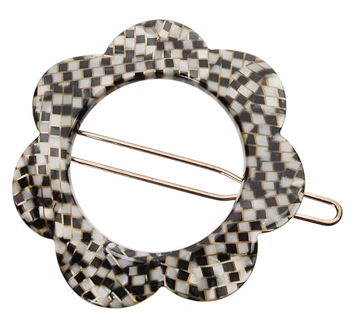 Miniatura 5 de France Luxe Elegante Flor Tige Boule Pasador - Negro