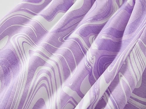 Miniatura 6 de Beezizac Conjunto de pijama de algodón para niñas pequeñas y grandes, conjunto de manga corta, 2 piezas, talla 4T-18