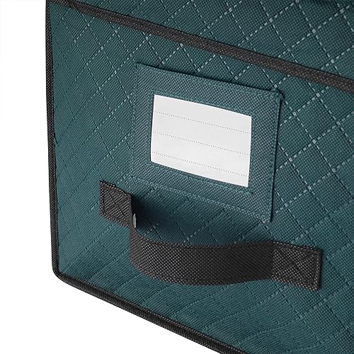 Miniatura 7 de Elf Stor Ornament Storage Box-Green Holiday Organizer Cube- 24 Individual 4” Compartments & Dividers-Flip Top Lid-For Christmas Bulbs & Decorations