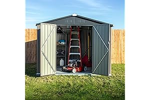 8 x 6 Sheds & Outdoor Storage - Durable Metal Galvanized Steel Structure