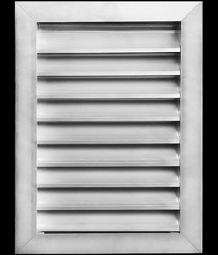 Miniatura 8 de Ventilas de aluminio a prueba de agua para exteriores. Resistentes al agua y a la lluvia. Con tela de alambre. Ventila para aire acondicionado a