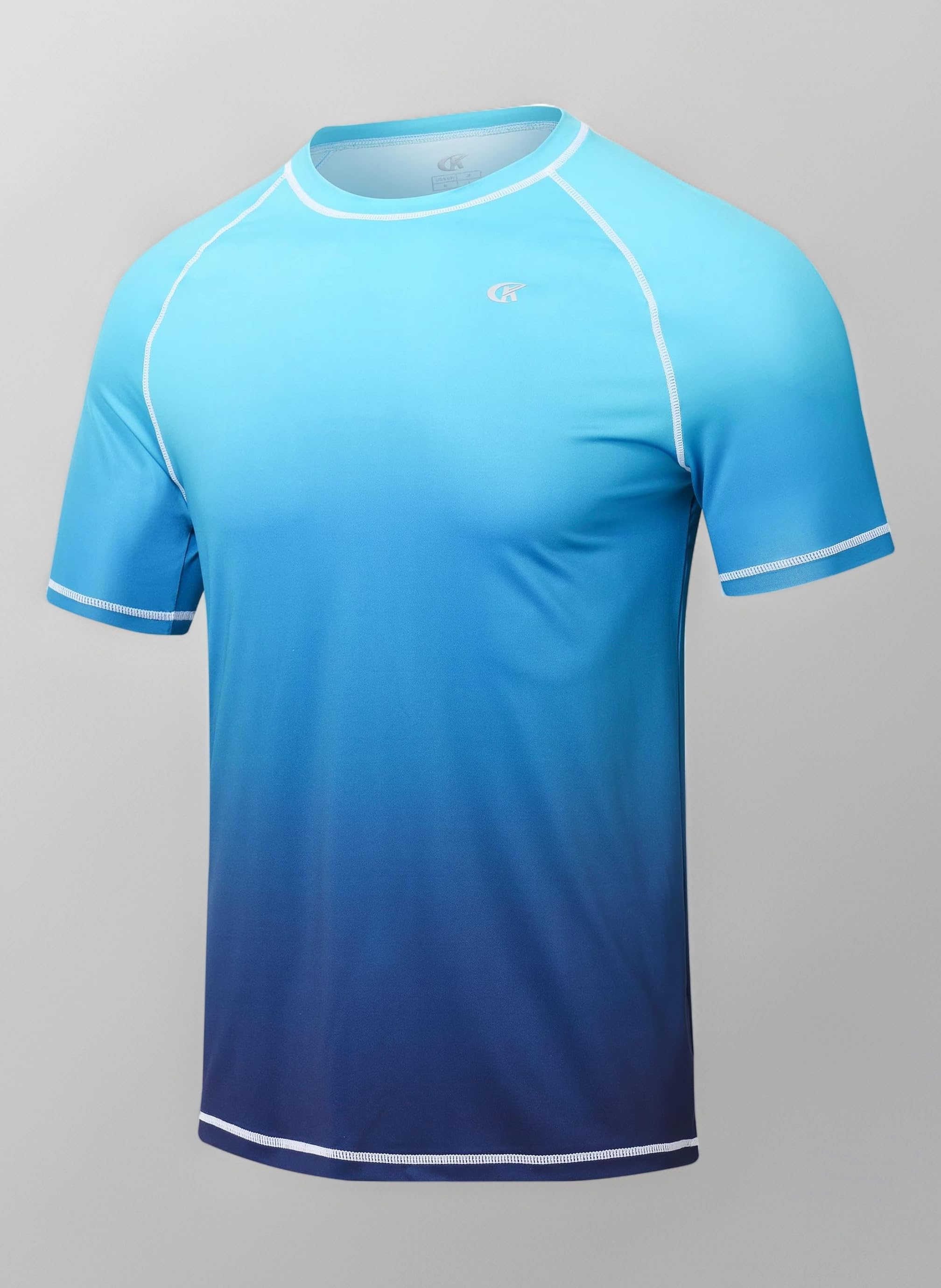 Men's Rash Vest UPF 50+ Rash Guards Short Sleeve Swim Shirts UV Sun Protection Quick Dry for Surfing Diving Fishing