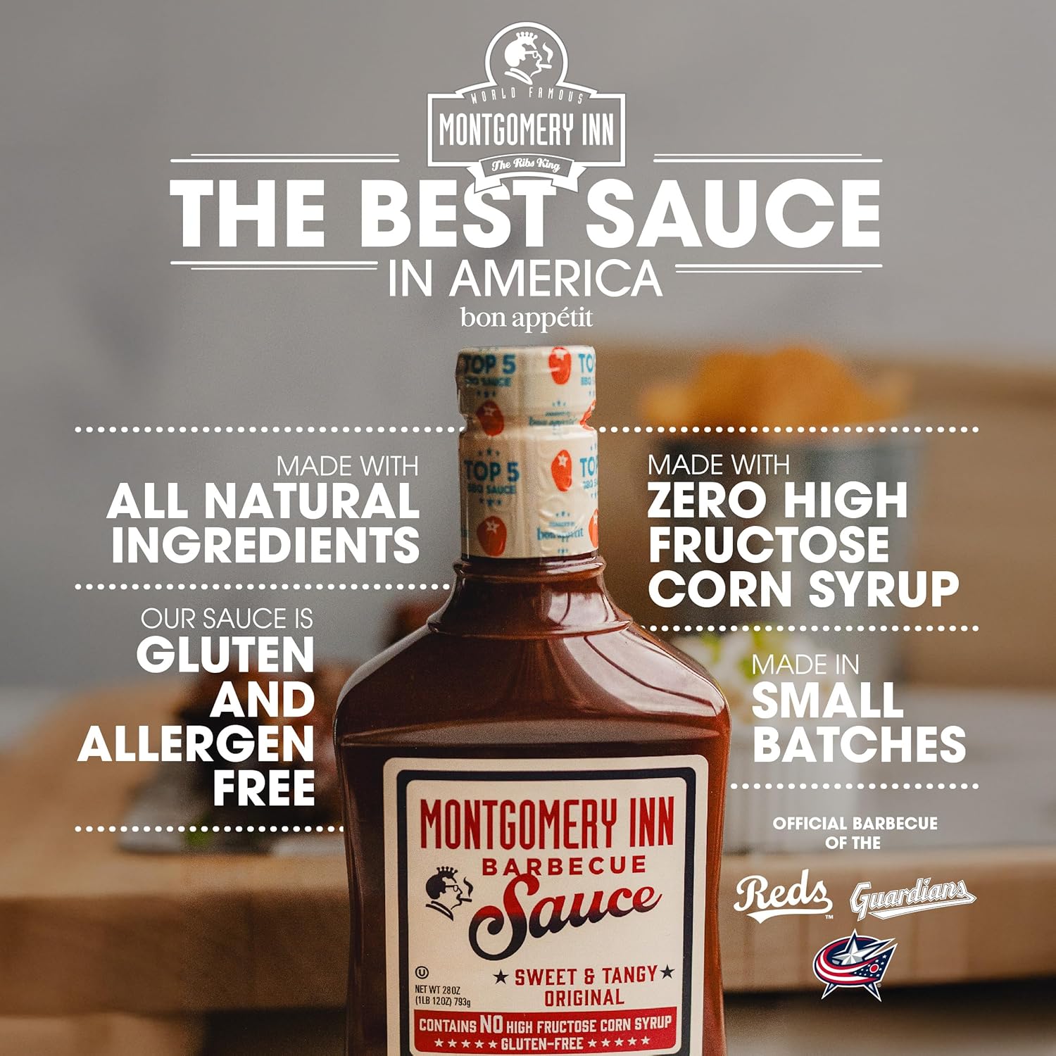 Montgomery Inn Barbecue Sauce (28oz) - 6 Pack | Sweet & Tangy Original