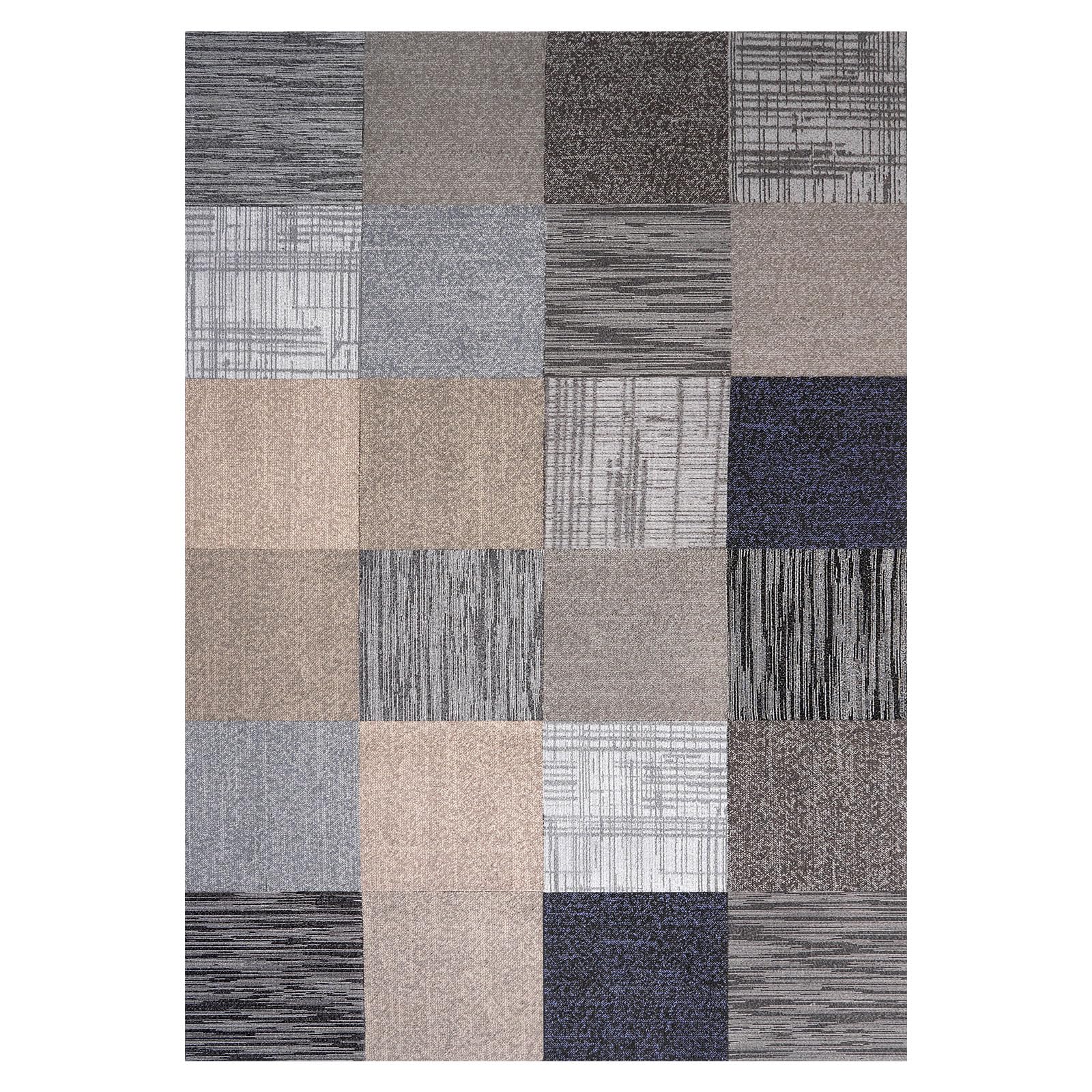 VEVOR Teppichfliesen 500 x 500 x 6 mm, 24er-Pack, selbstklebender Teppichboden mit Fläche von 6,2 m², Teppich Bodenbelag, einfacher DIY-Austausch für Wohnzimmer und Büro, mehrfarbig