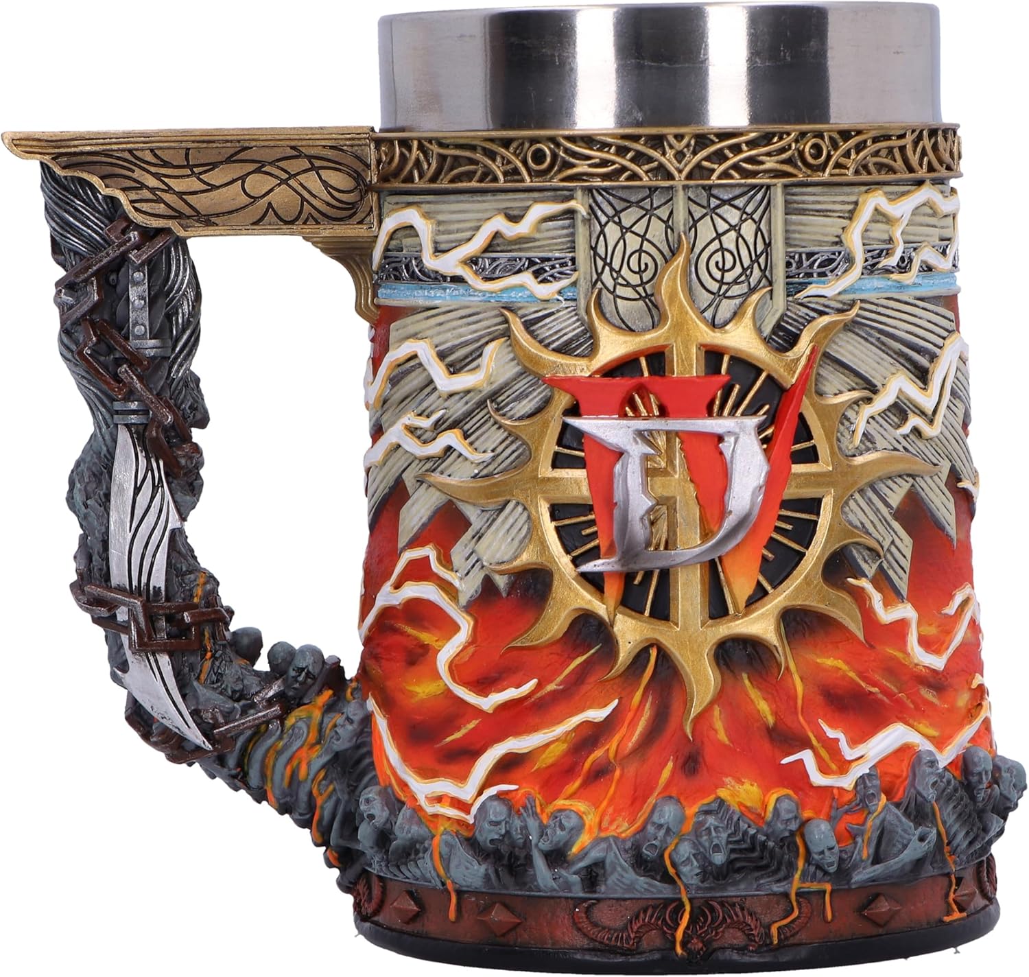 Nemesis Now Diablo® IV Inarius Tankard 15.5cm, Resin, Official Diablo® IV Merchandise, Diablo IV Collectible Beer Mug, Cast in The Finest Resin, Expertly Hand-Painted
