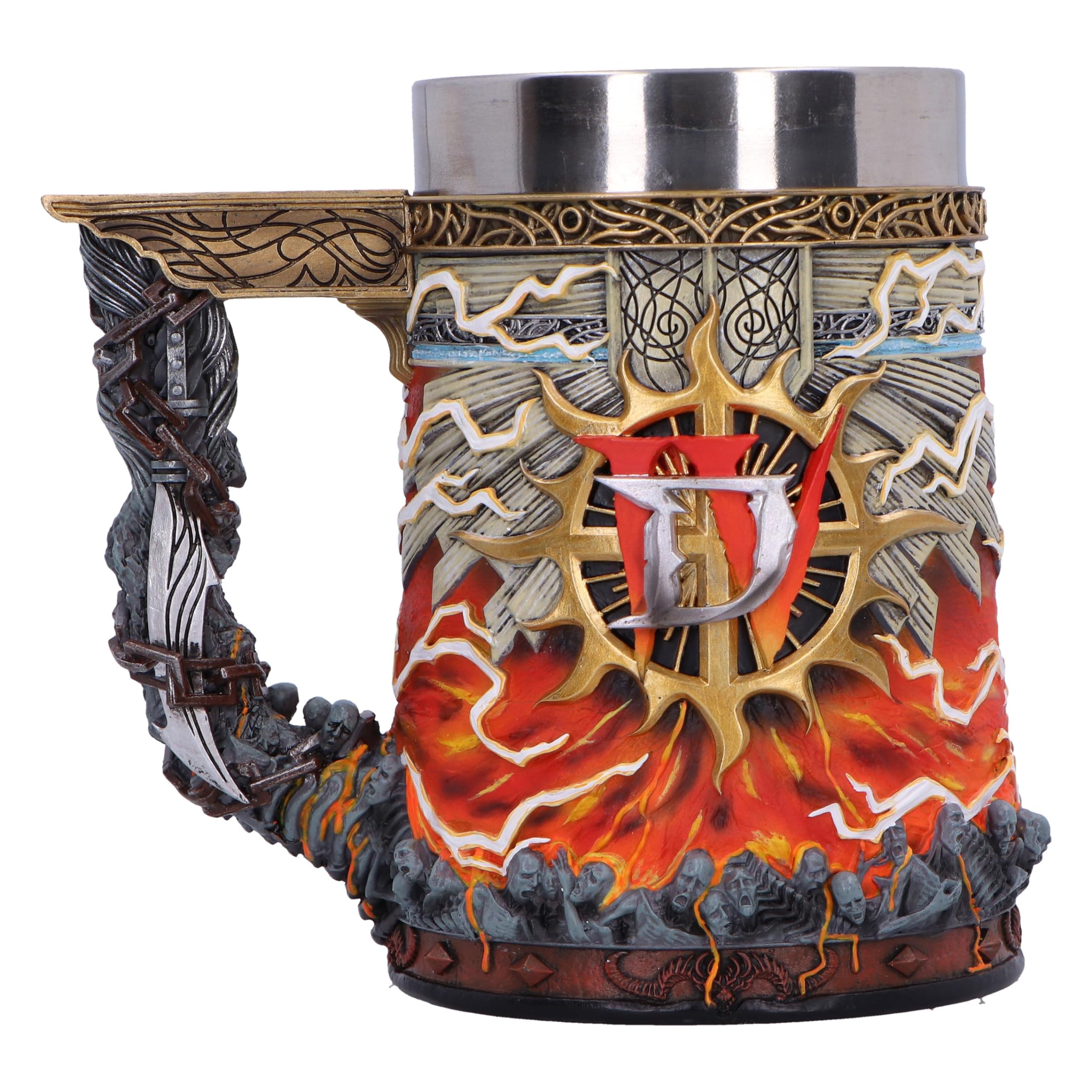 Nemesis Now Diablo® IV Inarius Jarra de 15,5 cm, resina, coleccionable Diablo IV, inserto de acero inoxidable, fundido en la mejor resina, pintado a mano por expertos
