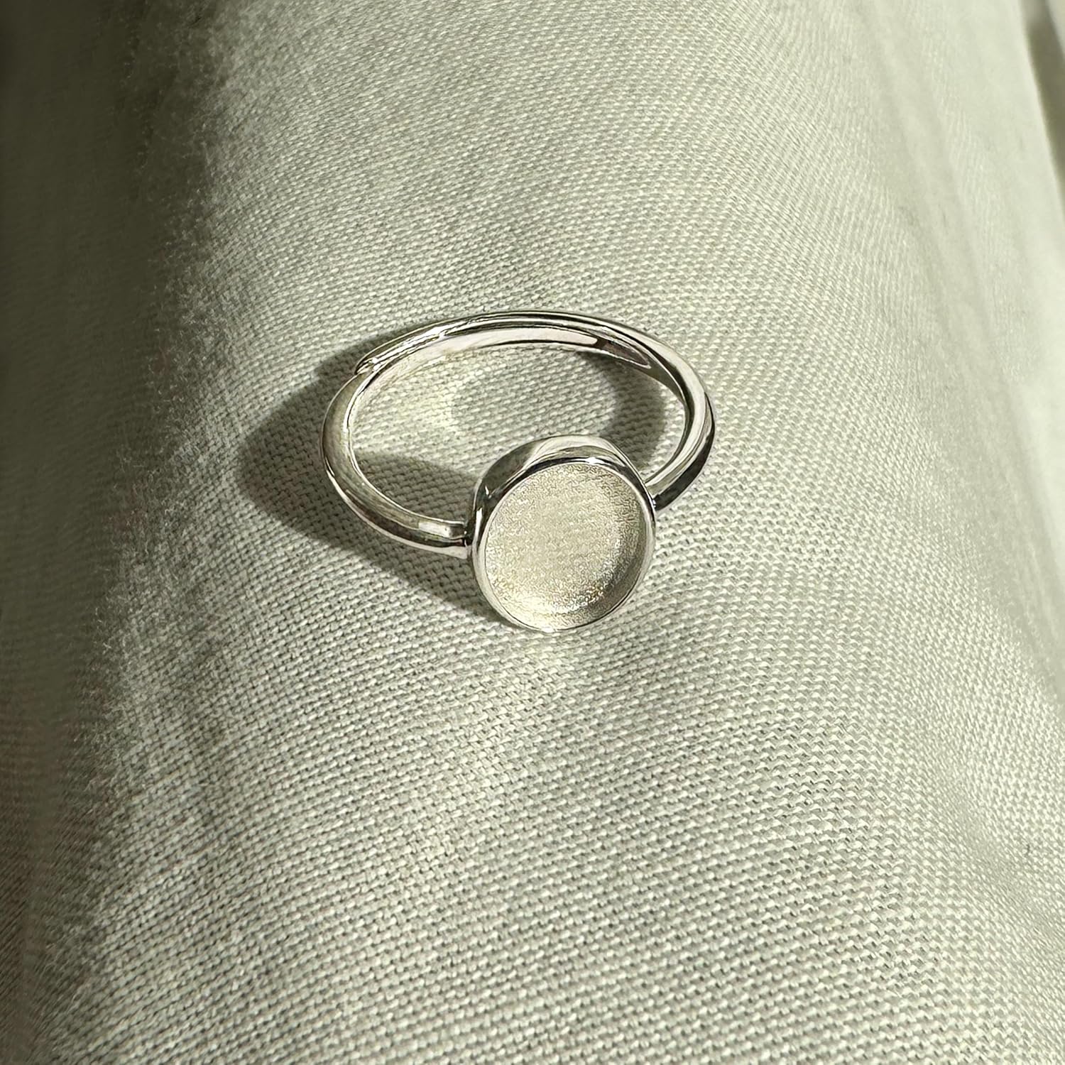 Oval Ring DIY Breastmilk Jewelry Making Kit | Adjustable Size 6 to 10 | Breastfeeding Keepsake | New Mom Gifts | Baby Shower Registry | 925 Sterling Silver | Lactation (Only Ring)