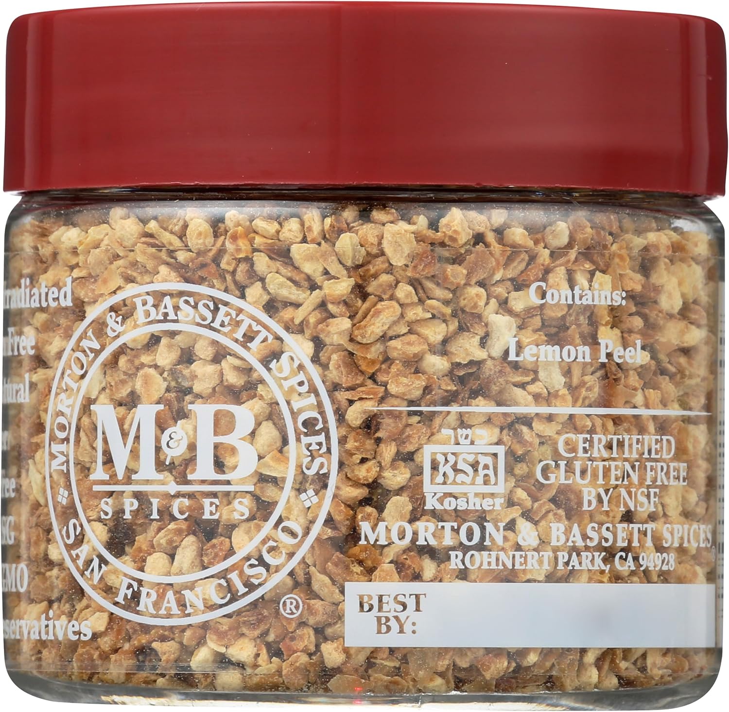 Morton & Bassett Lemon Peel Seasoning, Vegan, 1 Ounces (Pack of 3)