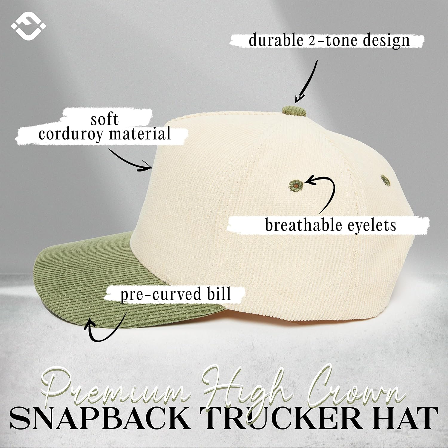 Funky Junque Blank Corduroy Snapback Hat for Men and Women, Adjustable Baseball Cap, Vintage A-Frame Style