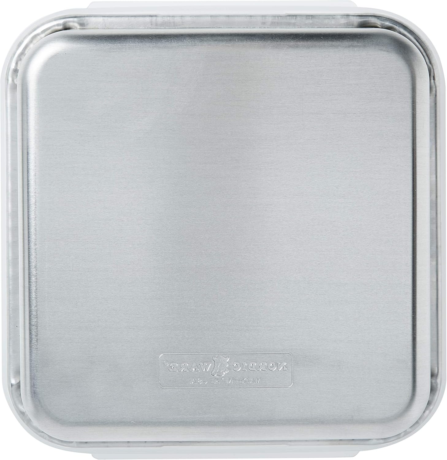 9-Inch Aluminum Square Cake Pan with Clear Lid