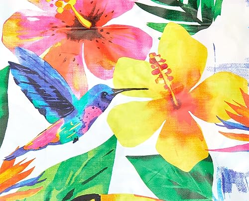 Miniatura 4 de Unique Palm Tropical Luau - Mantel rectangular de plástico para mesa, 54 x 84 pulgadas (1 unidad), perfecto para eventos al aire libre,
