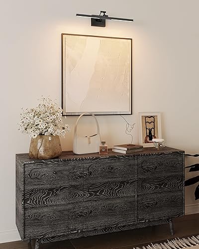 Miniatura 8 de VONLUCE 3CCT - Lámpara LED de tocador de baño de 24 pulgadas, luces de tocador modernas con cabezal giratorio de 360 y brazo oscilante, lámpara de