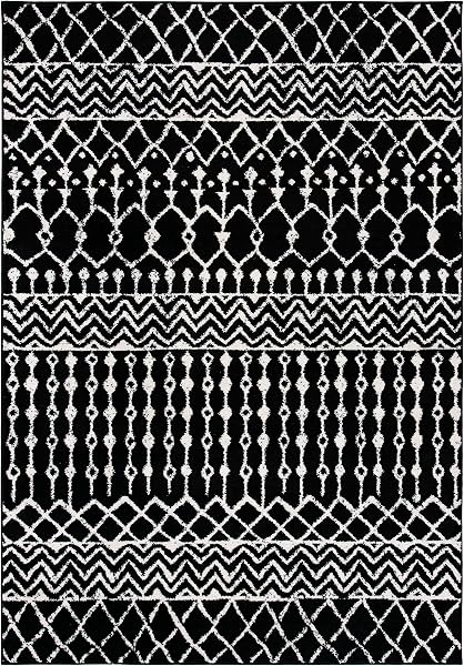 SAFAVIEH Tulum Collection Area Rug - 10 x 13, Ivory & Grey, Moroccan Boho Distressed Design, Non-Shedding & Easy Care, I