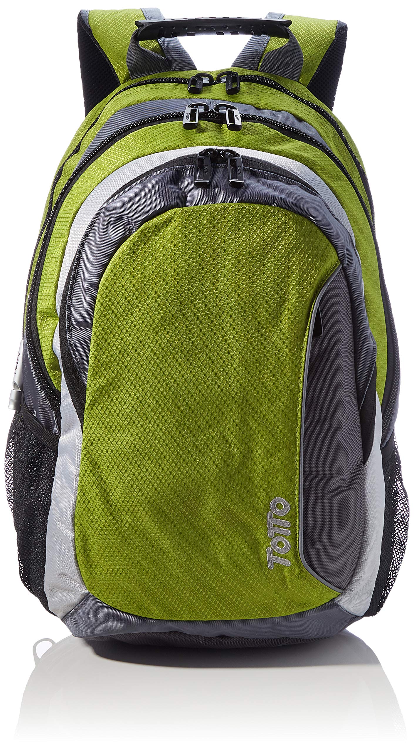 Totto - Mochila para Ordenador Portátil de 15,4 Pulgadas, Modelo Titanio, 3 Compartimentos, 2 Bolsillos para Botella, Espaldar Ergonómico con Flujo de Aire, Cómodas Correas en S, Color Azul