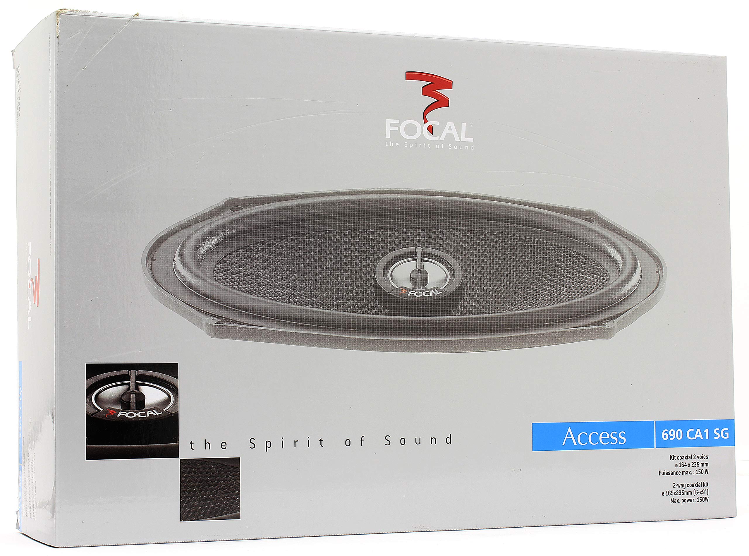 Amazon.co.jp: pkg FOCAL 690CA1 SG 6X9 2ウェイ同軸スピーカー +