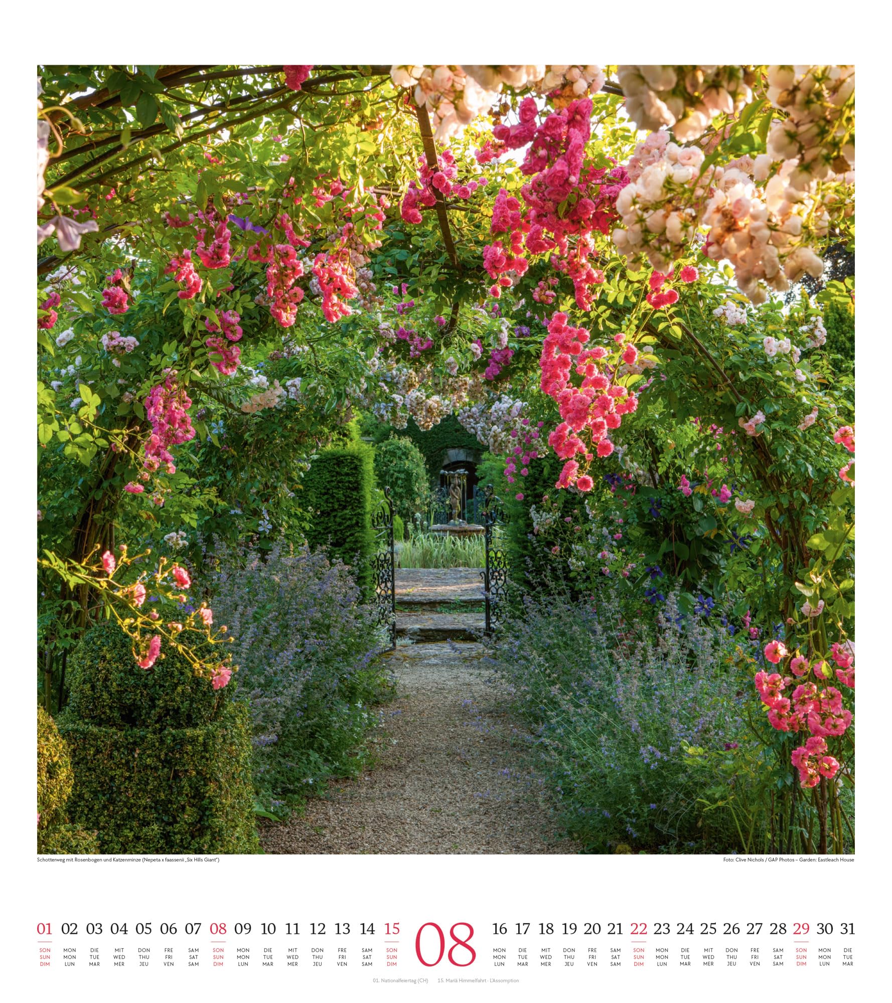 Paradiesische Gärten Kalender 2027 48x54 cm Hochformat Garten-Kalender