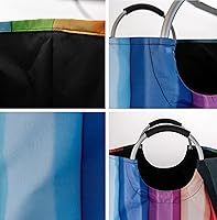 Vista 4 de Cesta de lavandería grande con asas, lindo juego de animales para perro, cesta de lavandería, organizador de juguetes, cubo plegable, cubo