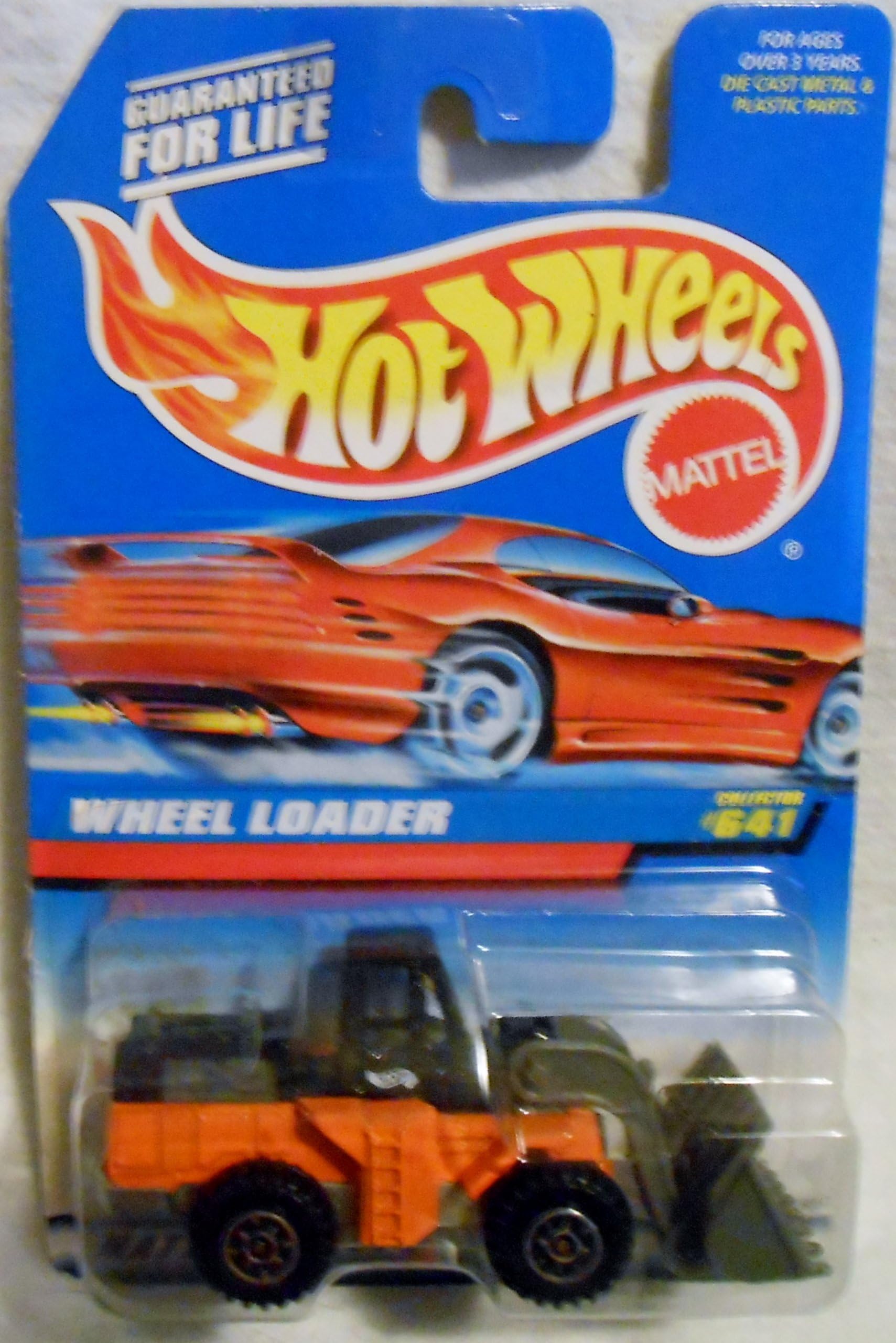 Mattel Hot Wheels 1998 1:64 Scale Orange Wheel Loader Die Cast Car Collector #641