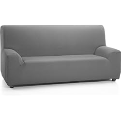 Martina Home Tunez Funda Elástica para Sofá, Tela, Gris, 1 Plaza (70 a 110 cm)