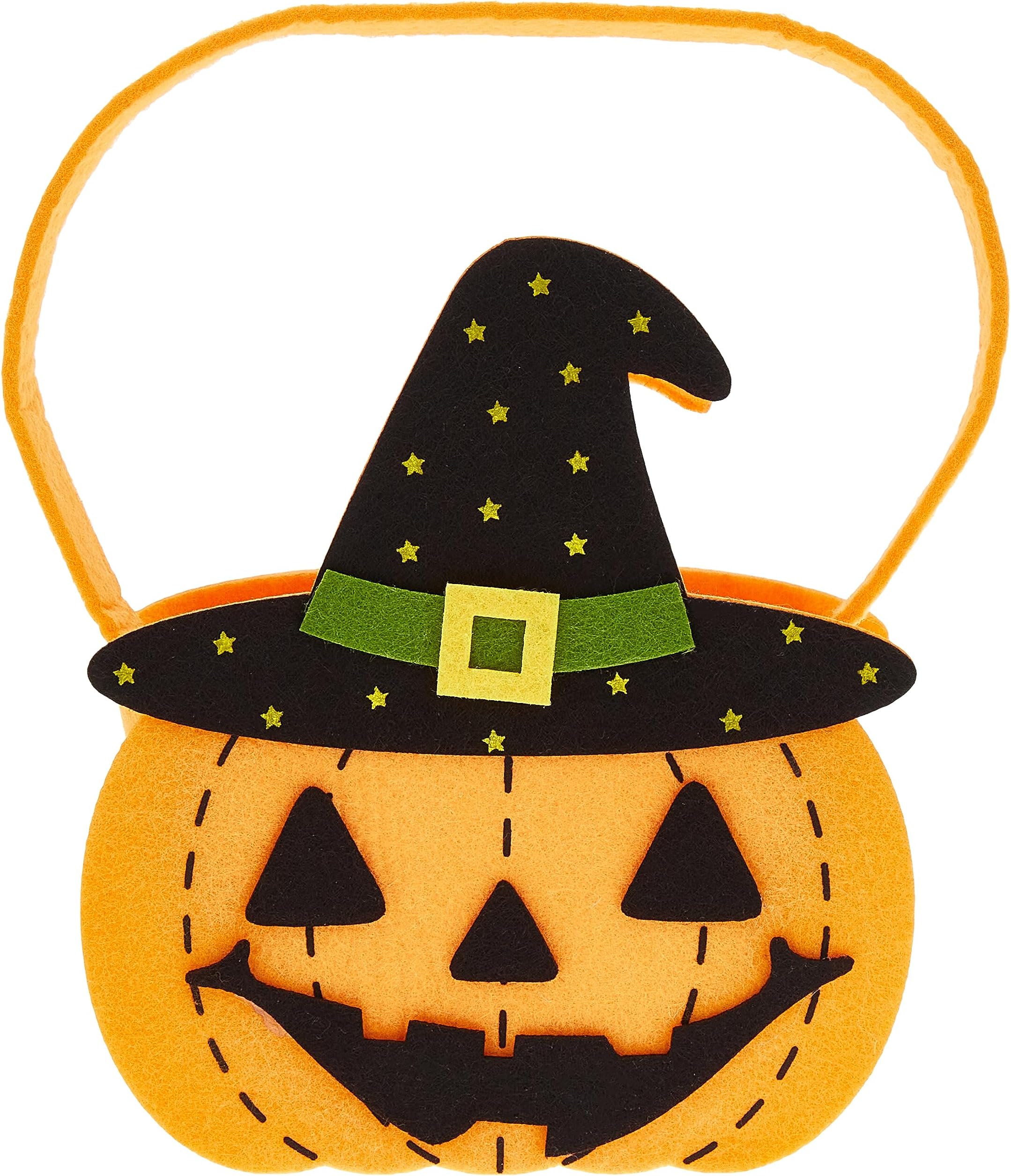 Party Magic Halloween Pumpkin Felt Bag 16x16.5cm