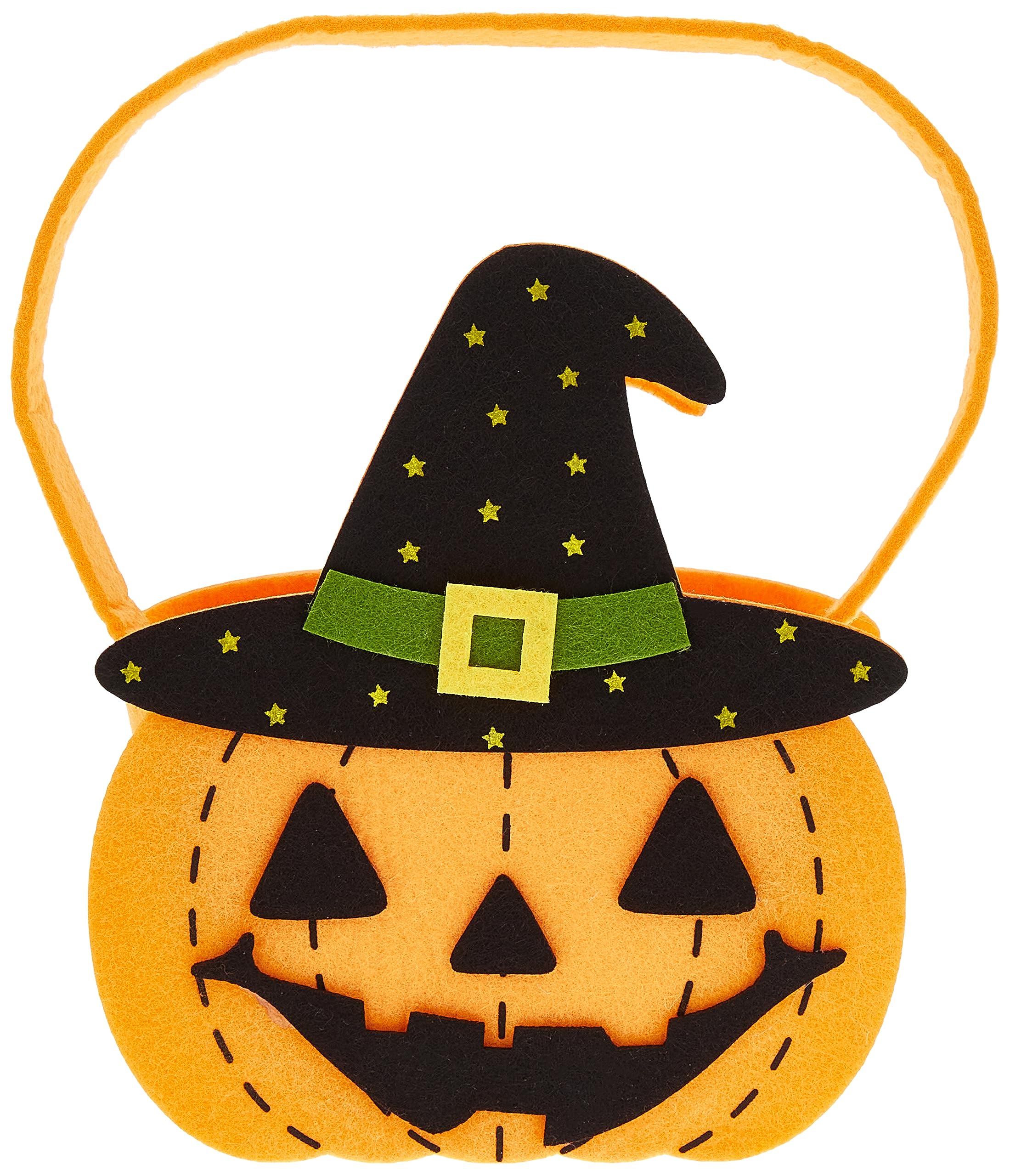 Party Magic Halloween Pumpkin Felt Bag 16x16.5cm