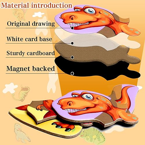 Miniatura 6 de Rompecabezas magnéticos para niños de 1 a 3 años, rompecabezas de viaje para niños de 2 a 4 años, juguete de actividades de dinosaurio para niños y