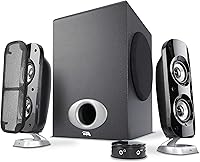 Cyber Acoustics CA-3810 2.1 Speakers with Subwoofer - 80W Peak Power, Deep Bass for PC, Music, Movies & Gaming