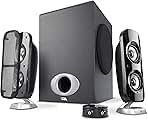 Cyber Acoustics CA-3810 2.1 Multimedia Speaker System with Subwoofer, 80 Watts Peak Power, Strong Bass, Perfect for Music, Movies, and Games