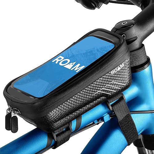 Roam Soporte para teléfono de bicicleta - Bolsa impermeable para marco de bicicleta - Bolsa de manillar de bicicleta de tubo superior - Accesorios