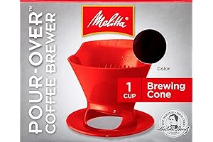 Melitta 64008 Red Ready Joe Filter Cone Plastic Pour Over Coffee Dripper