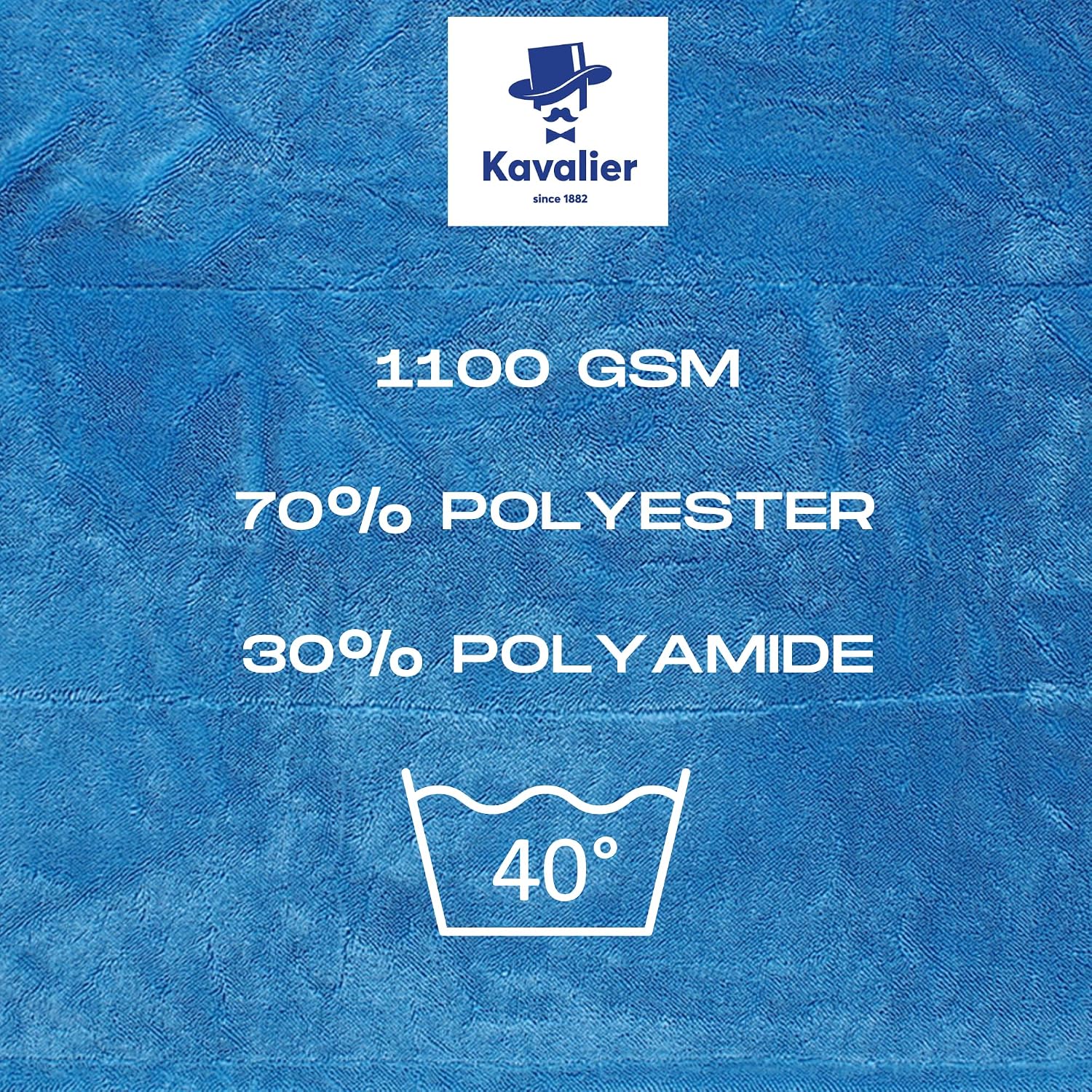 Kavalier ProClean Hydro Hero - 1100 GSM Microfiber Towel – 24x35.8'' - High Car Detailing Efficiency - Blue