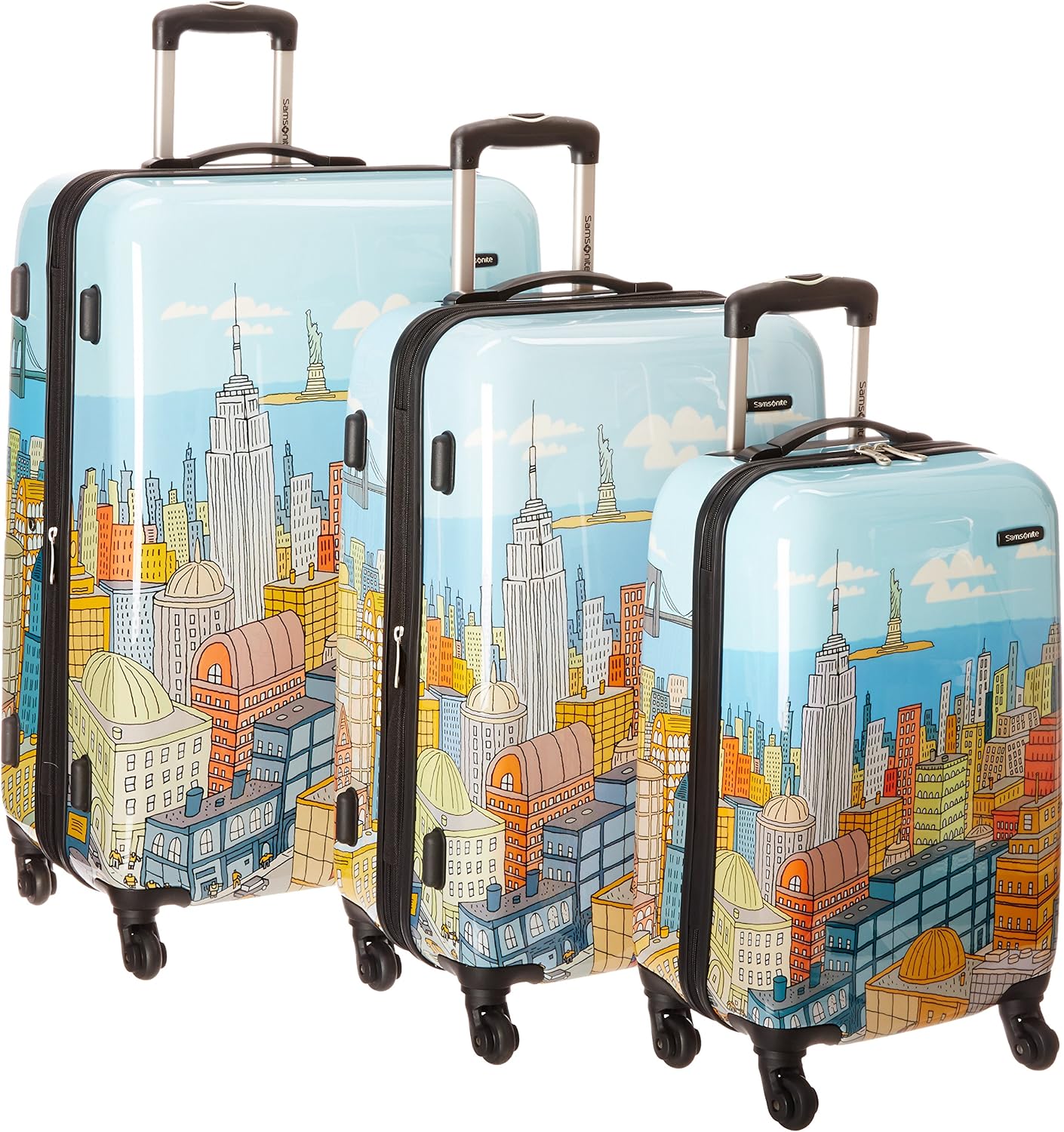 Samsonite NYC Cityscapes Hardside Luggage with Spinner Wheels, 3-Piece Set (20/24/28)