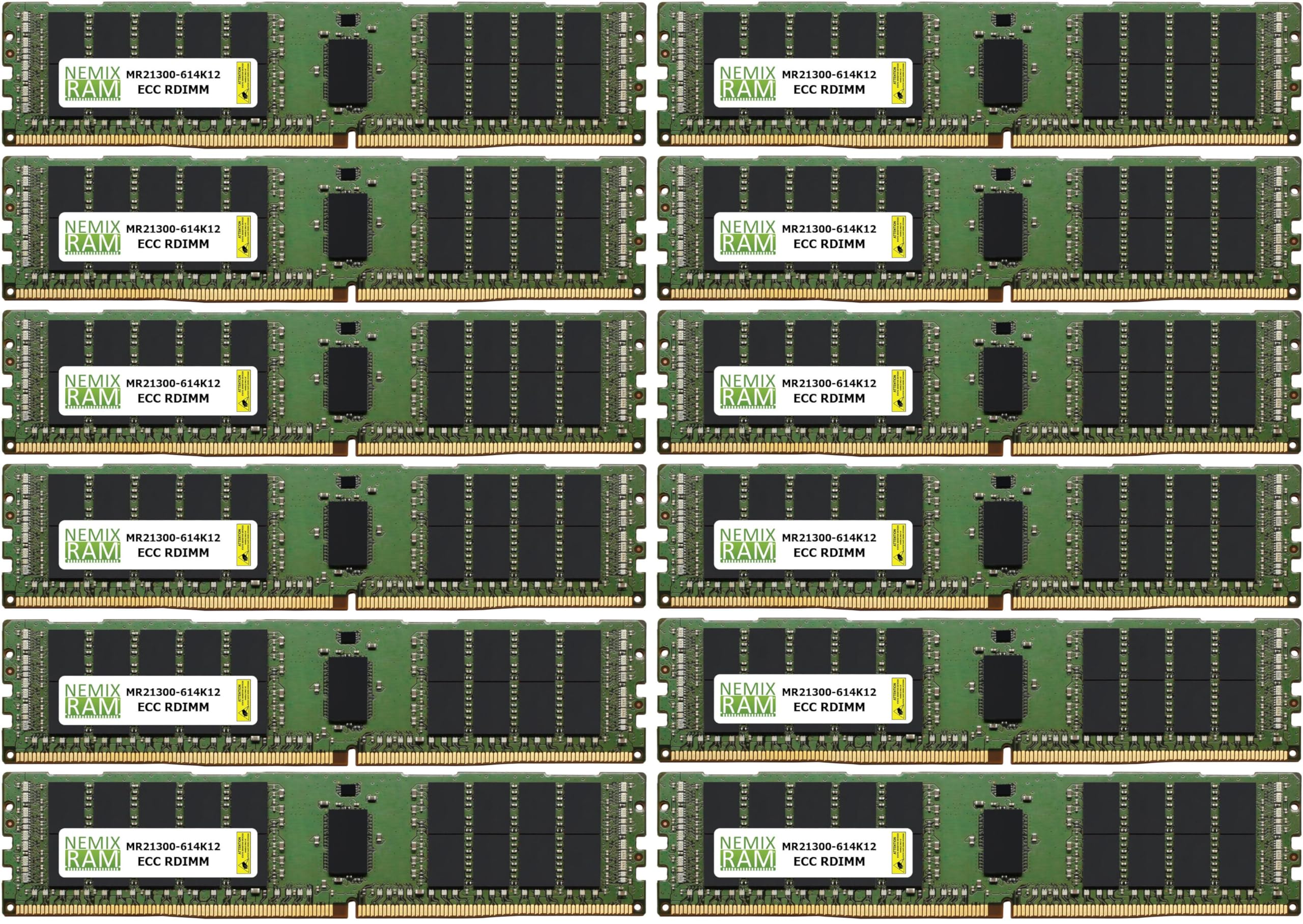 NEMIX RAM 192GB (12X16GB) DDR4 2666MHz PC4-21300 1Rx4 1.2V CL19