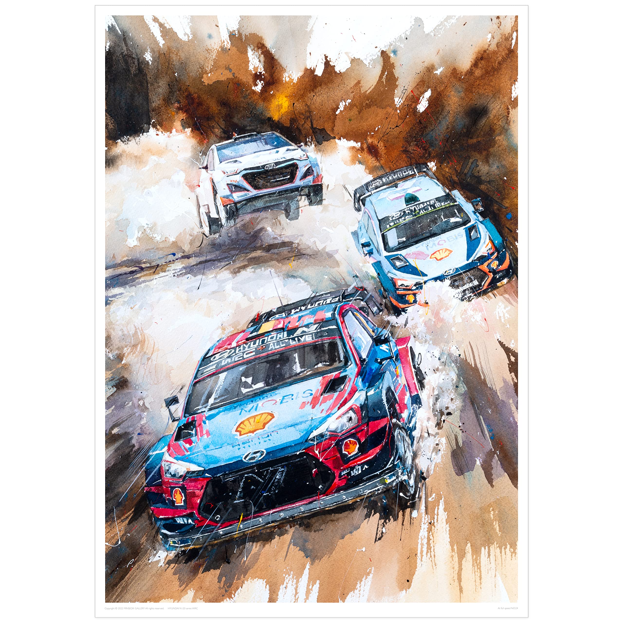Amazon.com: MINSEOK Watercolor Car Posters Room Decor - Premium A2