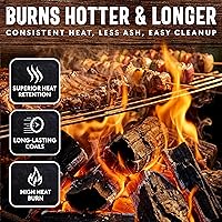 Vista 2 de Mr. Bar-B-Q - Carbón natural de madera dura de 8 libras. Carbón natural de primera calidad para asar, barbacoa, ahumar, Kamado y parrillas