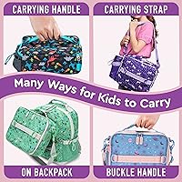 Vista 4 de Bolsa de almuerzo para niños Bentgo - Bolsa de almuerzo duradera, de doble aislamiento para niños de 3 años en adelante; contiene lonchera, botella