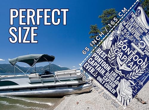 Miniatura 4 de Pontoon Captain's - Manta de franela de 65 x 50 pulgadas, regalos azul y lago