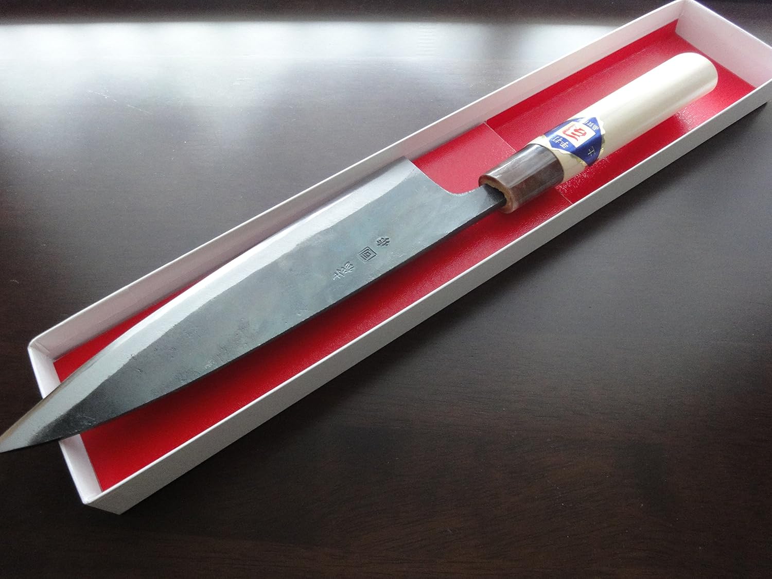 Handmade Santoku (210mm Blade) White Steel-1/japanese Sushi Kitchen Chef Knife