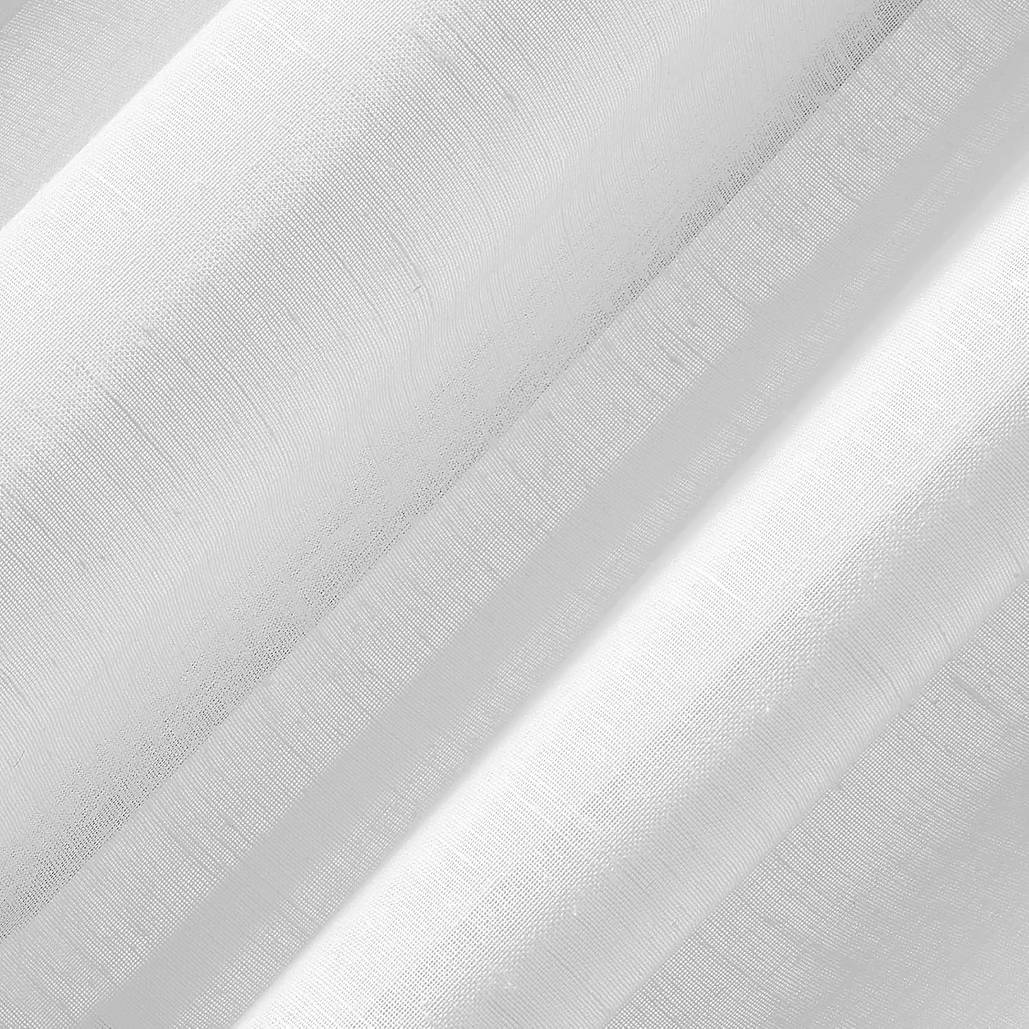 Archaeo Slub Textured Linen Blend Curtain, 52" x 95", White