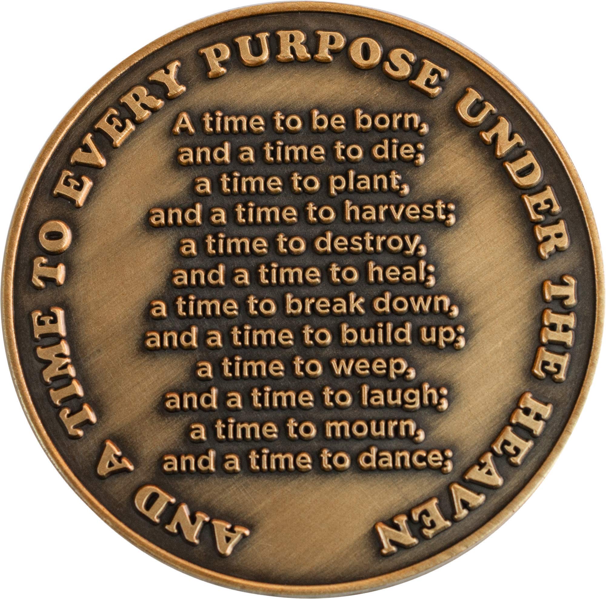 Amazon.co.jp: A Season for Everything クリスチャンコイン 人生の季節 励ましのポケットトークン  聖書研究や小グループへの配信 アンティークゴールドメッキ 福音書 3:1-4 ギフト : おもちゃ