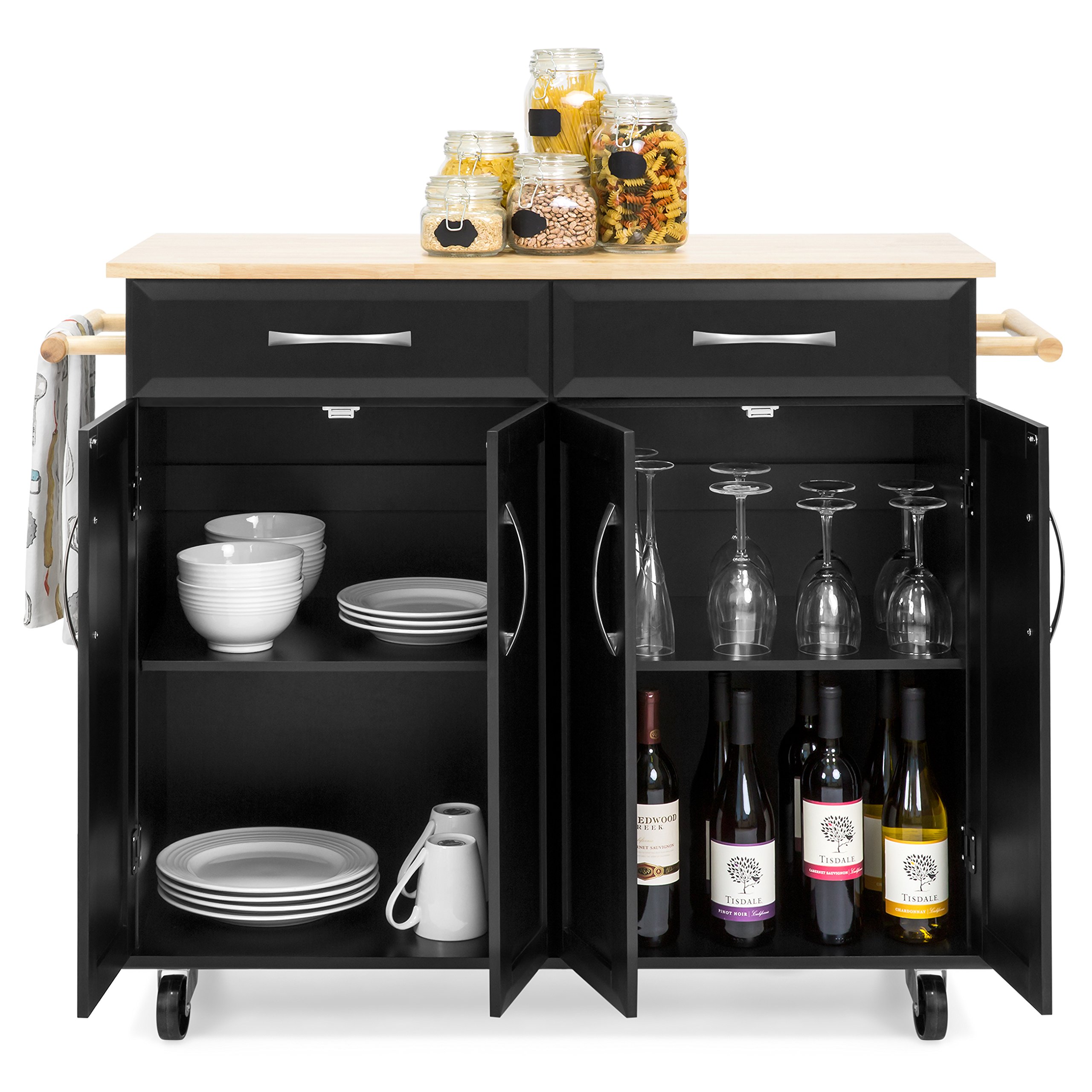 Buy Best Choice Products Portable Kitchen Island Cart for Serving