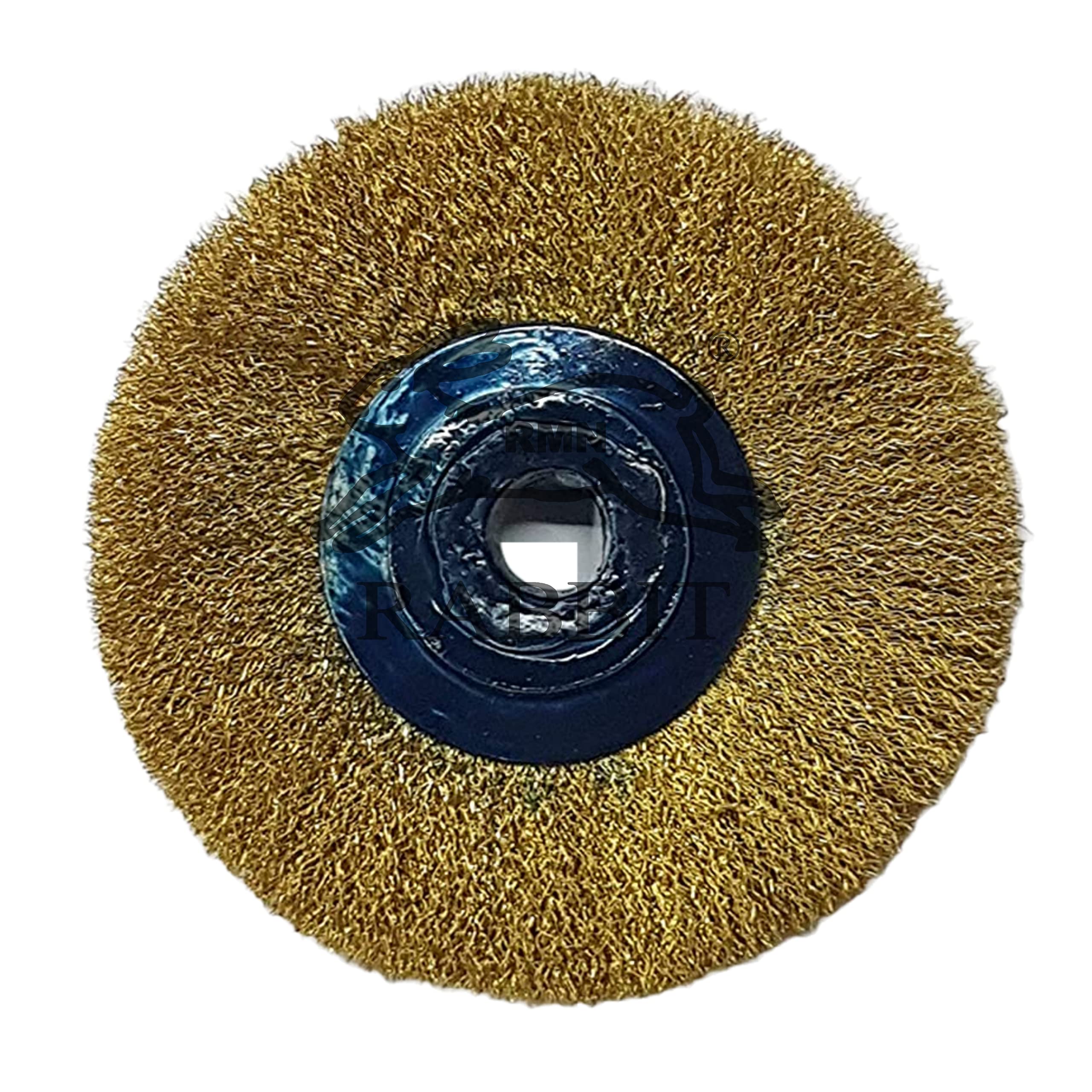 RABBIT ® Brass Wire Wheel 2.5 inch, Fine Soft Brass Wire Bristle Brush Wheel (Pack of 6)-image-35