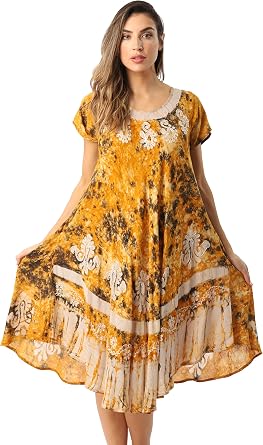 Riviera Sun Batik Tie Dye Summer Dress Beach Cover Up