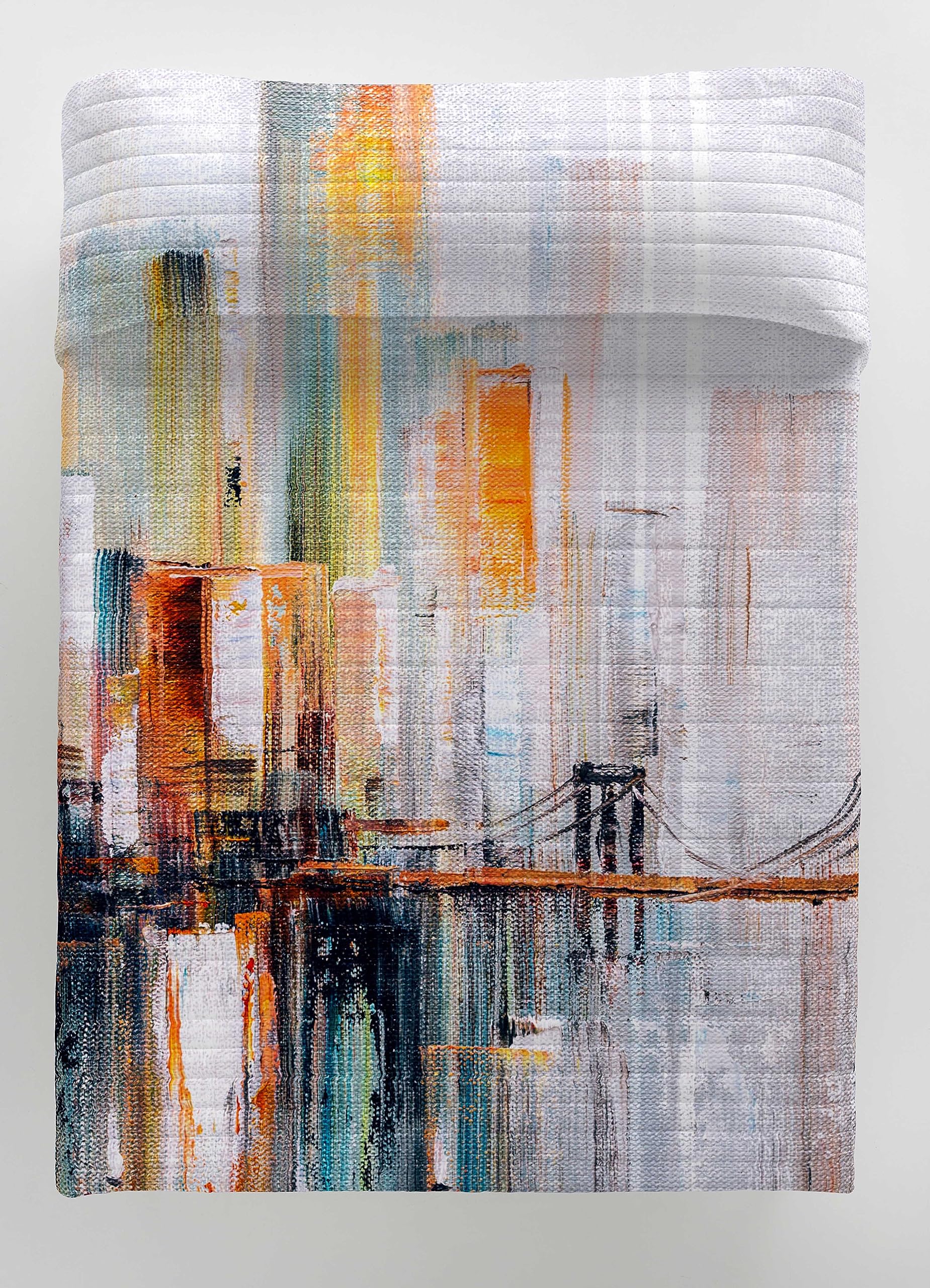 NATURALS Colcha Bouti Cama 90, 100% Algodón, Colcha con un Ligero Relleno, 180x260 cm, NY Art